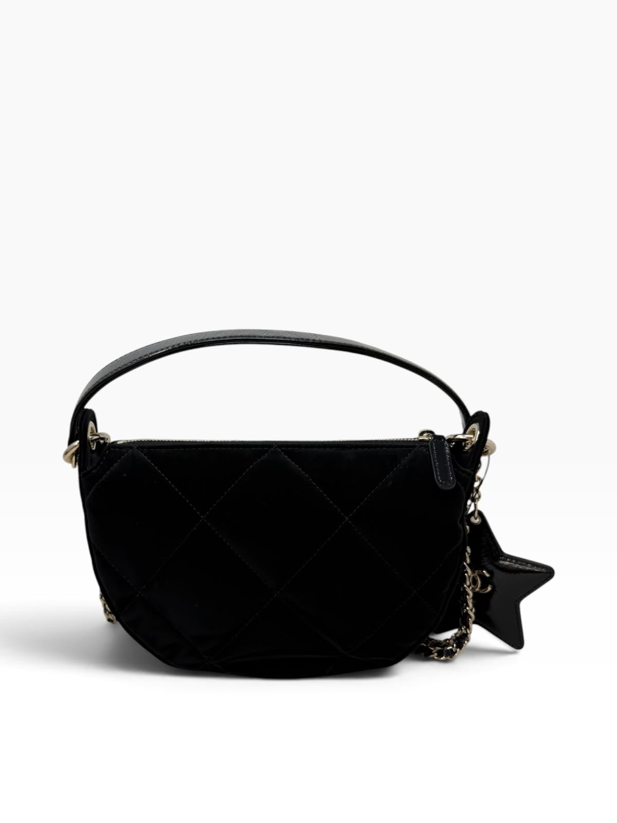 Velvet Clutch with Chain