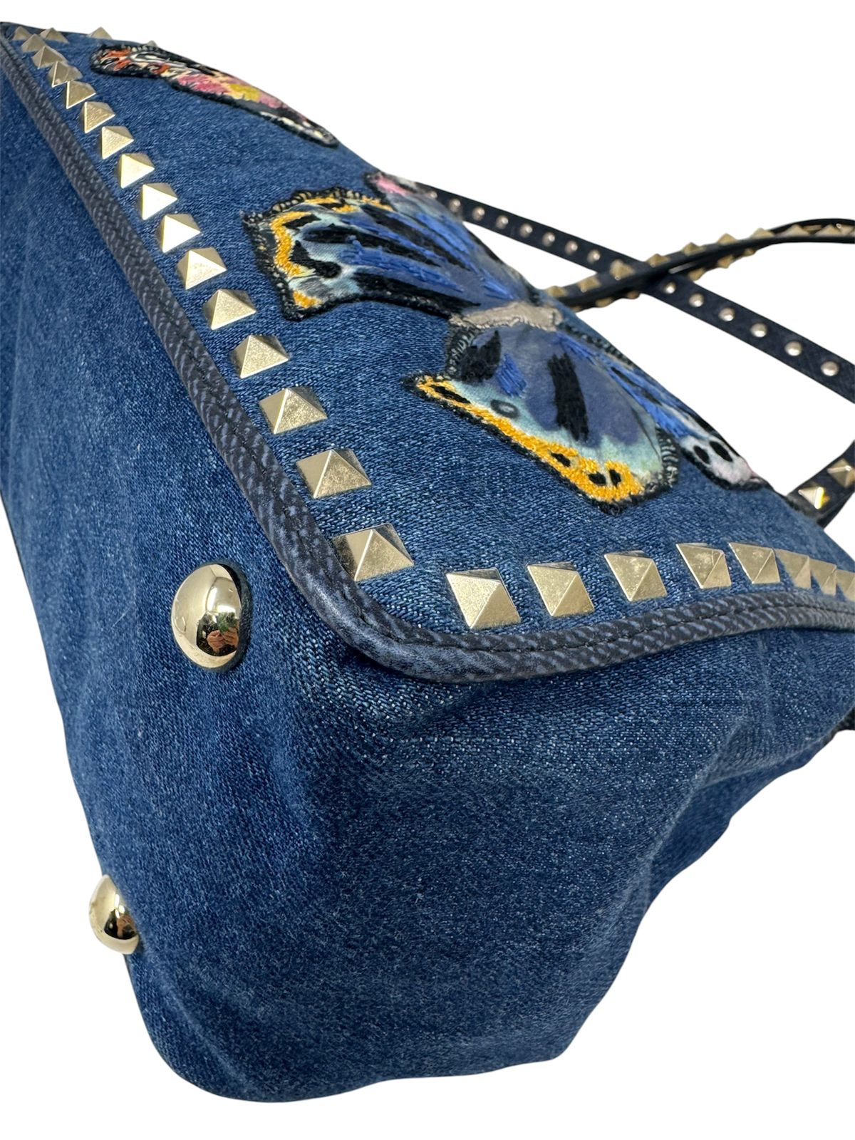 Denim Rockstud Tote
