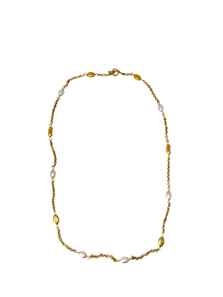 Cadena Dorado con Perlas