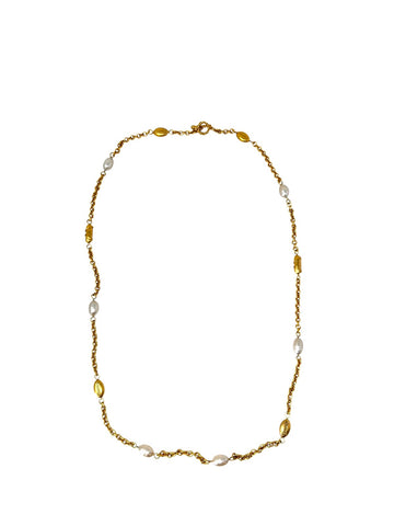 Cadena Dorado con Perlas