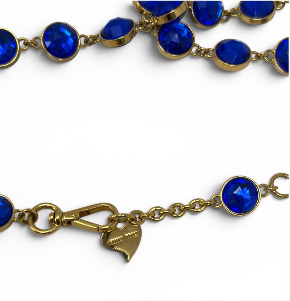 Blue Crystal Stone Necklace