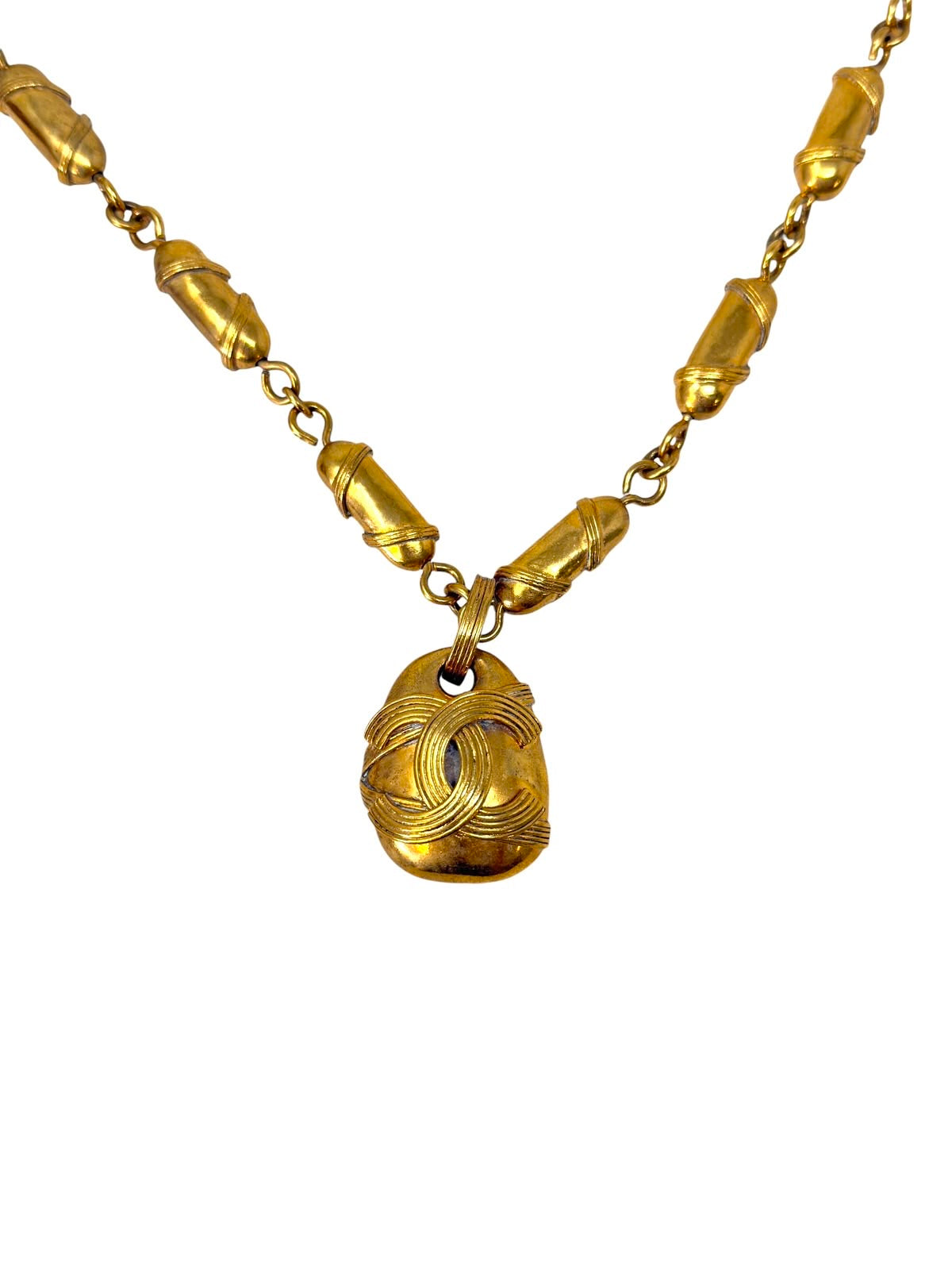 Vintage Gold-Tone Pendant Necklace