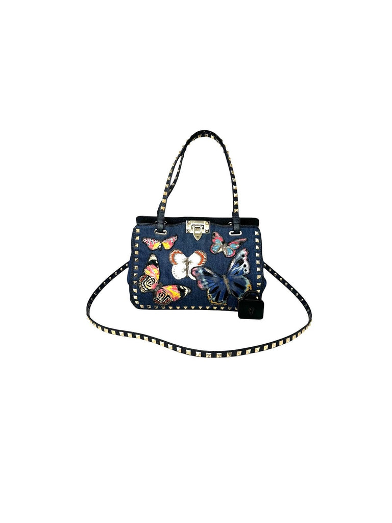 Denim Rockstud Tote
