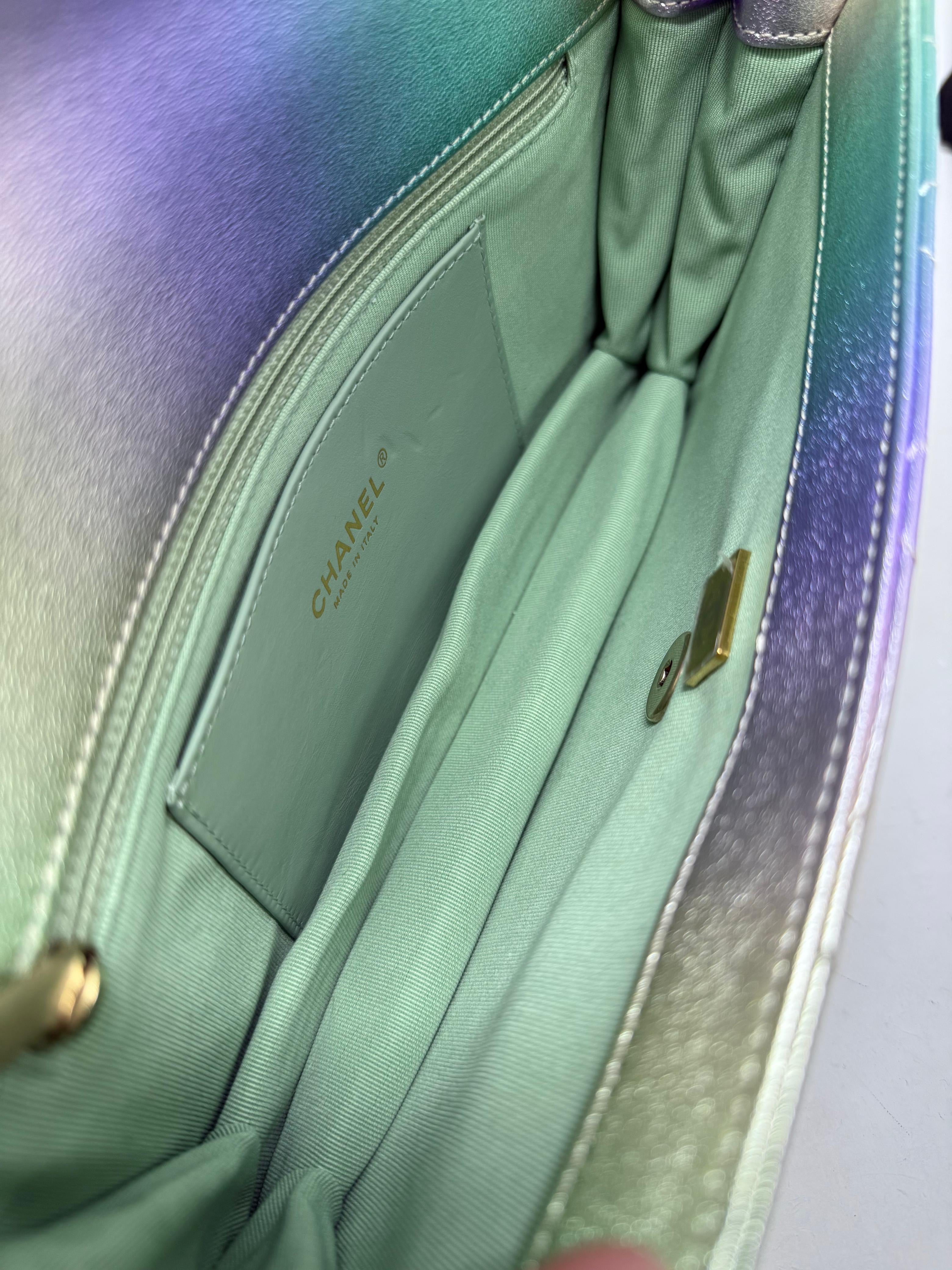 Large CC Flap Bag Metallic Shoulder