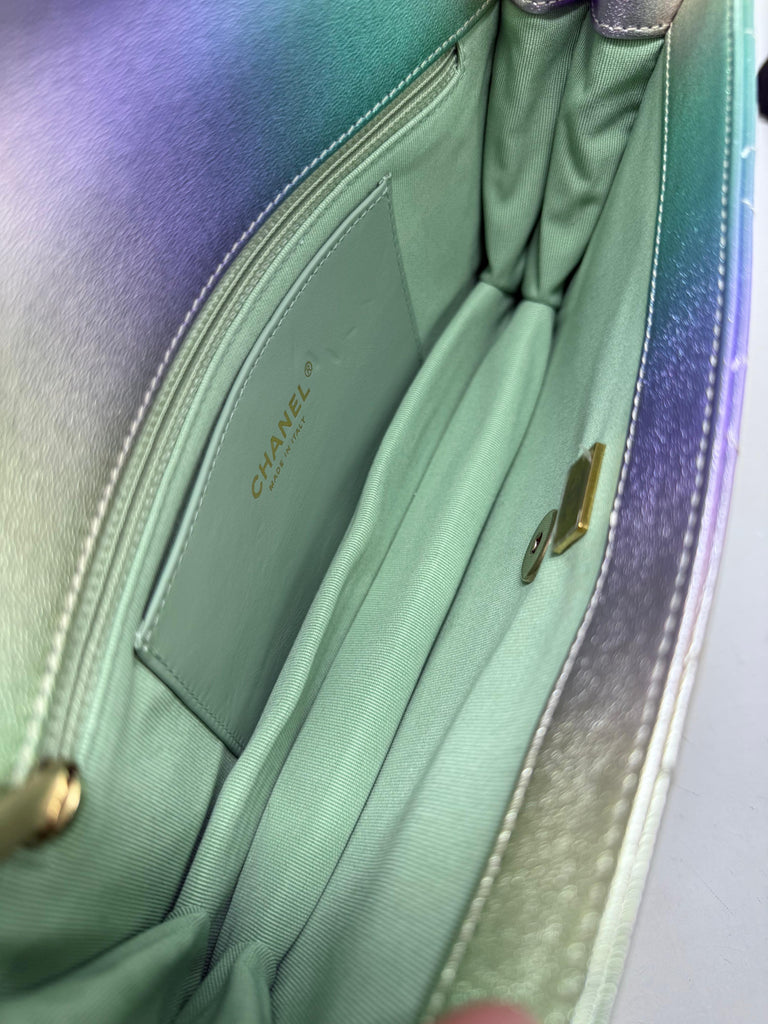 Large CC Flap Bag Metallic Shoulder