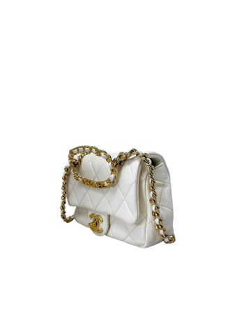 Mini Top Handle Flap Bag