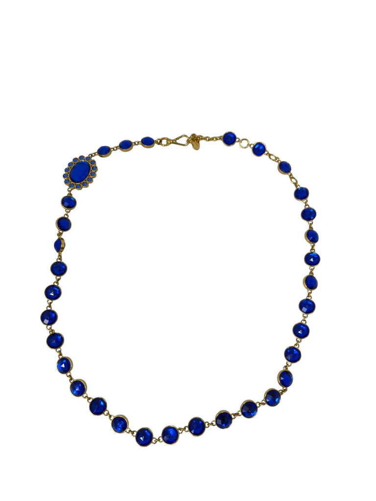 Blue Crystal Stone Necklace