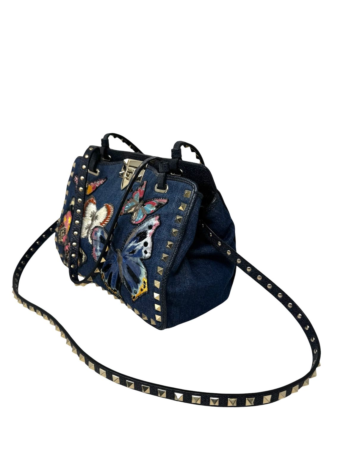 Denim Rockstud Tote