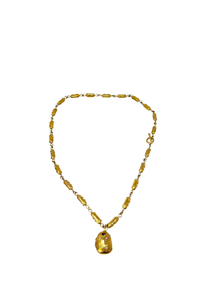 Vintage Gold-Tone Pendant Necklace