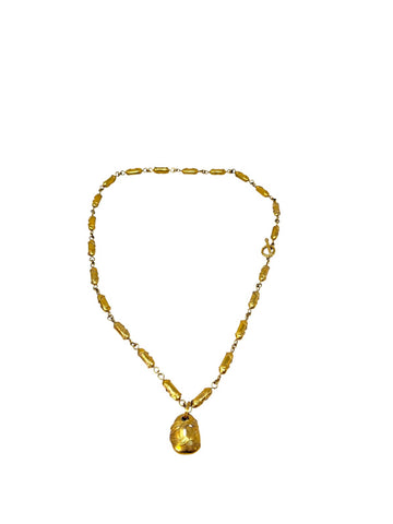 Vintage Gold-Tone Pendant Necklace