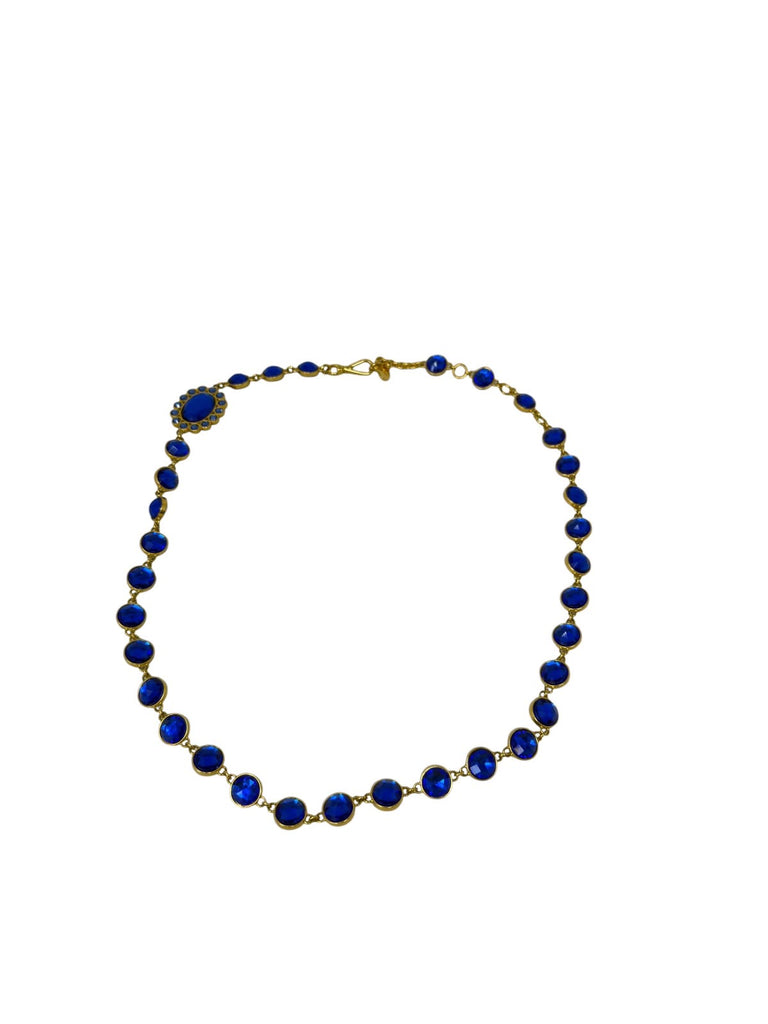 Blue Crystal Stone Necklace