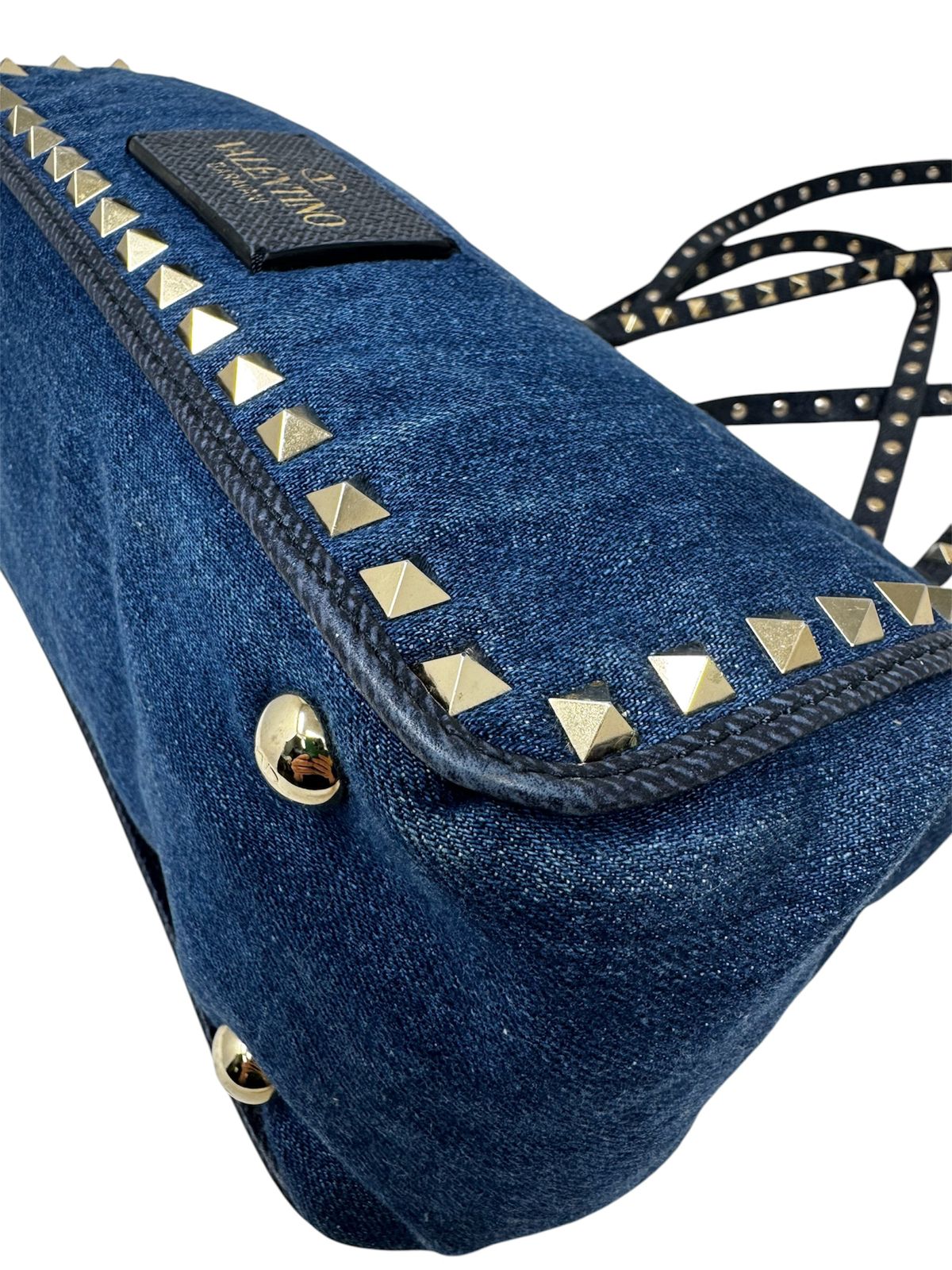 Denim Rockstud Tote
