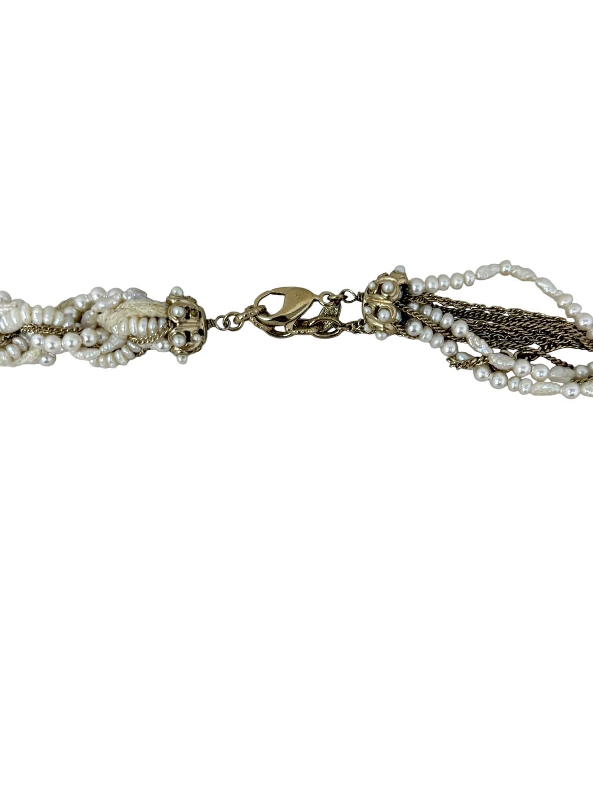 Multi-Strand Pearl & Chain Belt Necklace