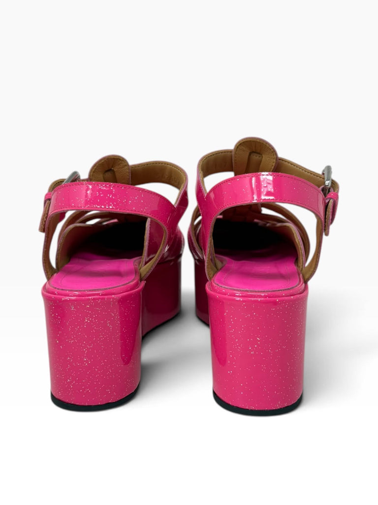 Glitter Platform Sandals T37 Eu