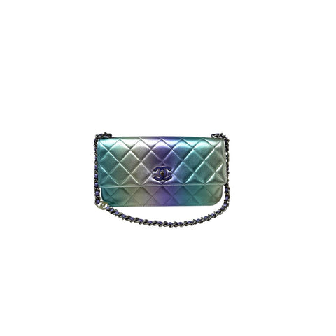 Large CC Flap Bag Metallic Shoulder