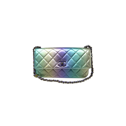 Large CC Flap Bag Metallic Shoulder