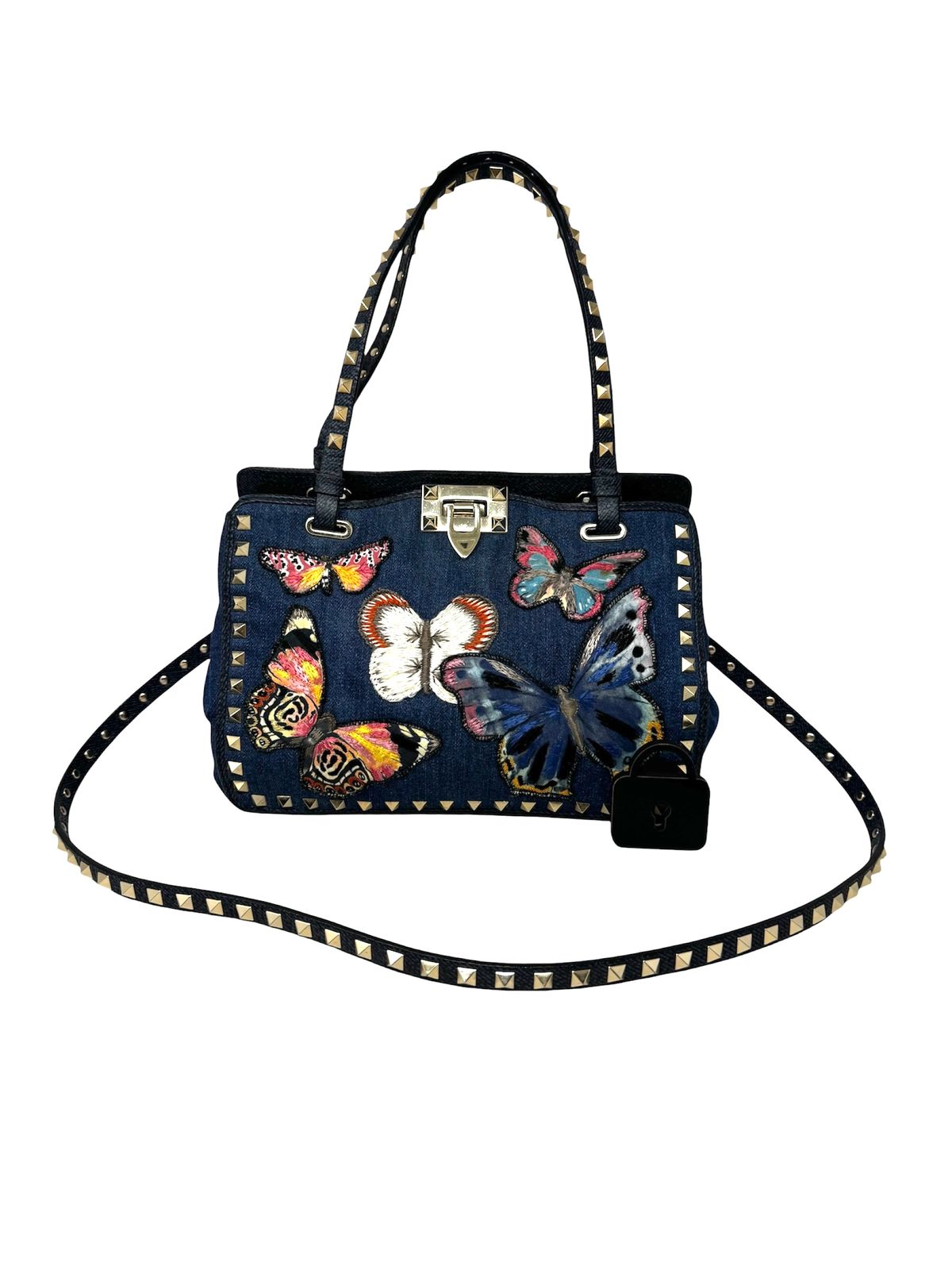 Denim Rockstud Tote