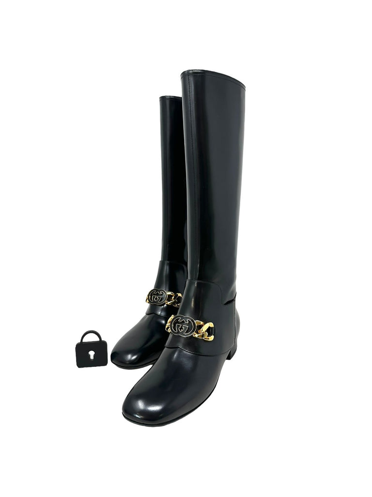 GG Interlocking Knee Boots T40 Eu