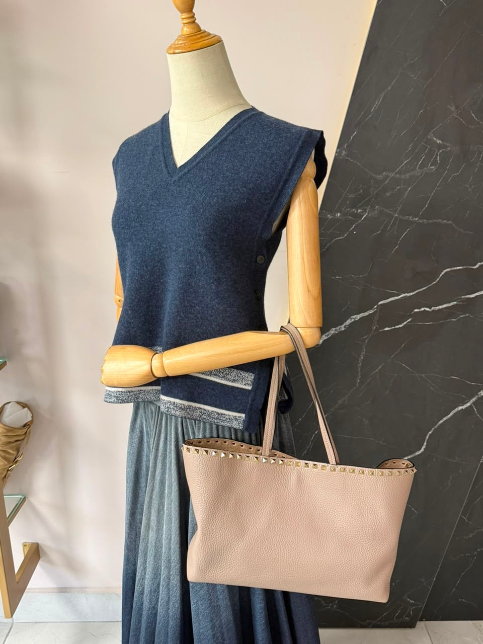 Tote Rockstud Beige