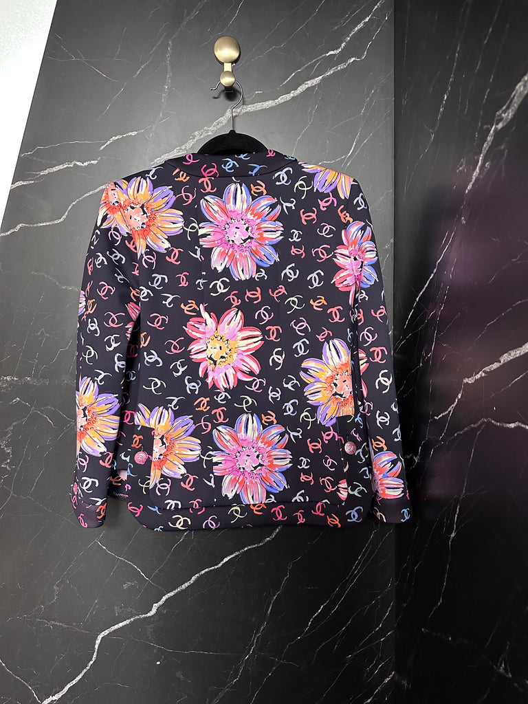 Floral print jacket T-38