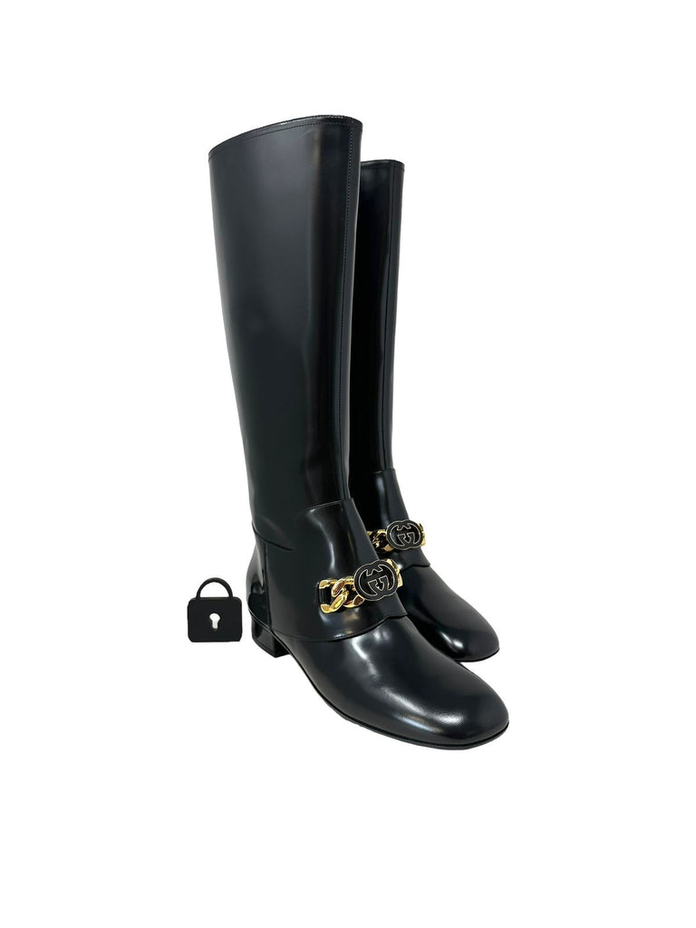 GG Interlocking Knee Boots T40 Eu