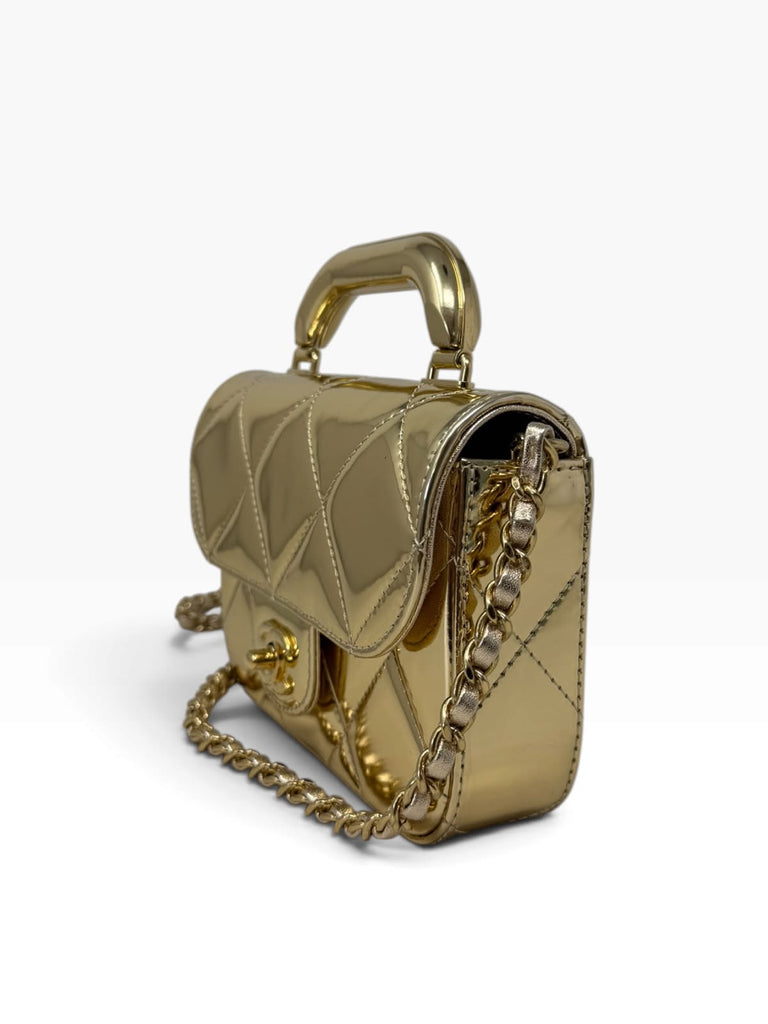 Mini Top Handle Flap Bag
