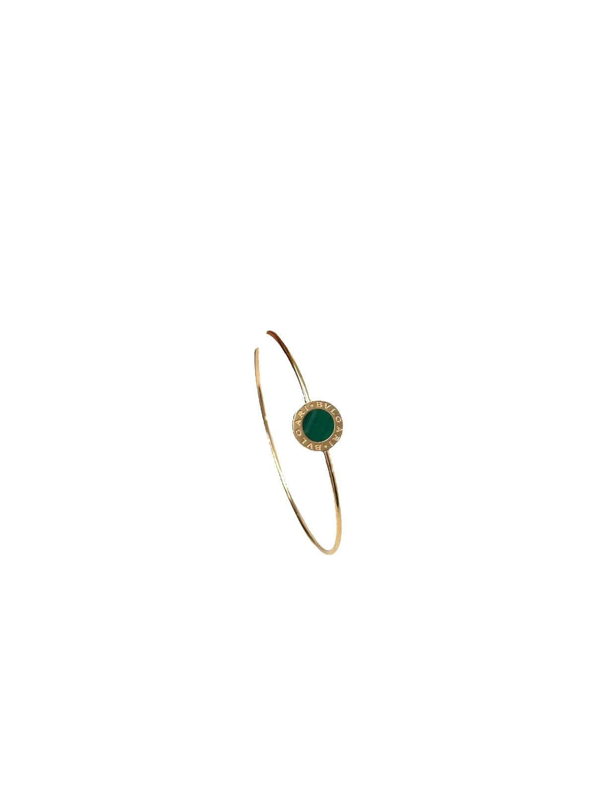 Brazalete Oro con Malaquita Talla M