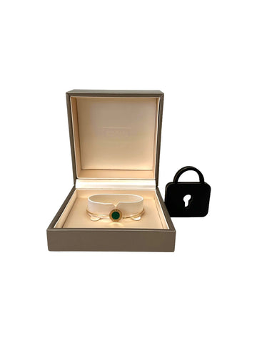 Brazalete Oro con Malaquita Talla M