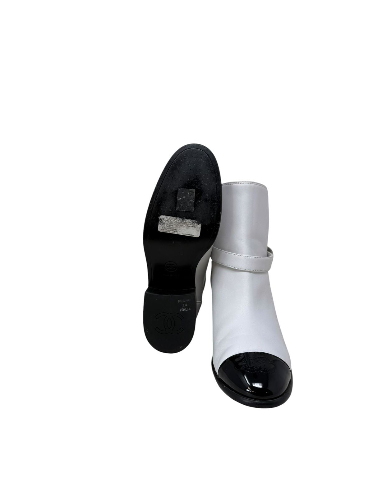 Two Tone Cap Toe Short Boots T37.5 Eu