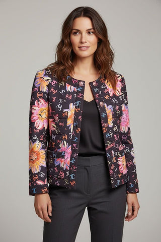 Floral print jacket T-38