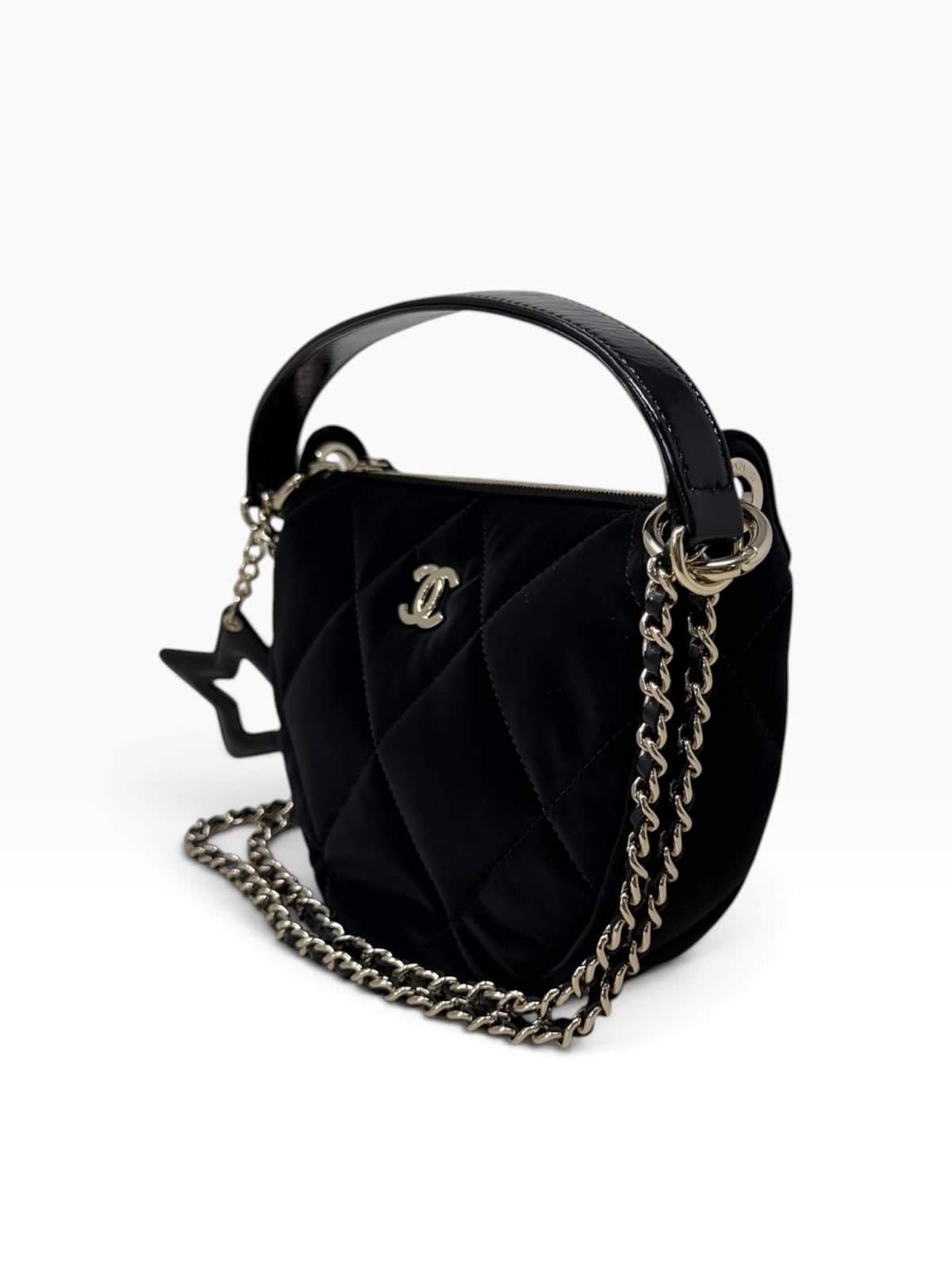 Velvet Clutch with Chain