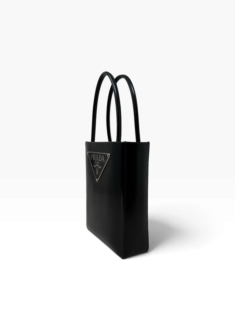 Brushed Leather Mini Tote Bag