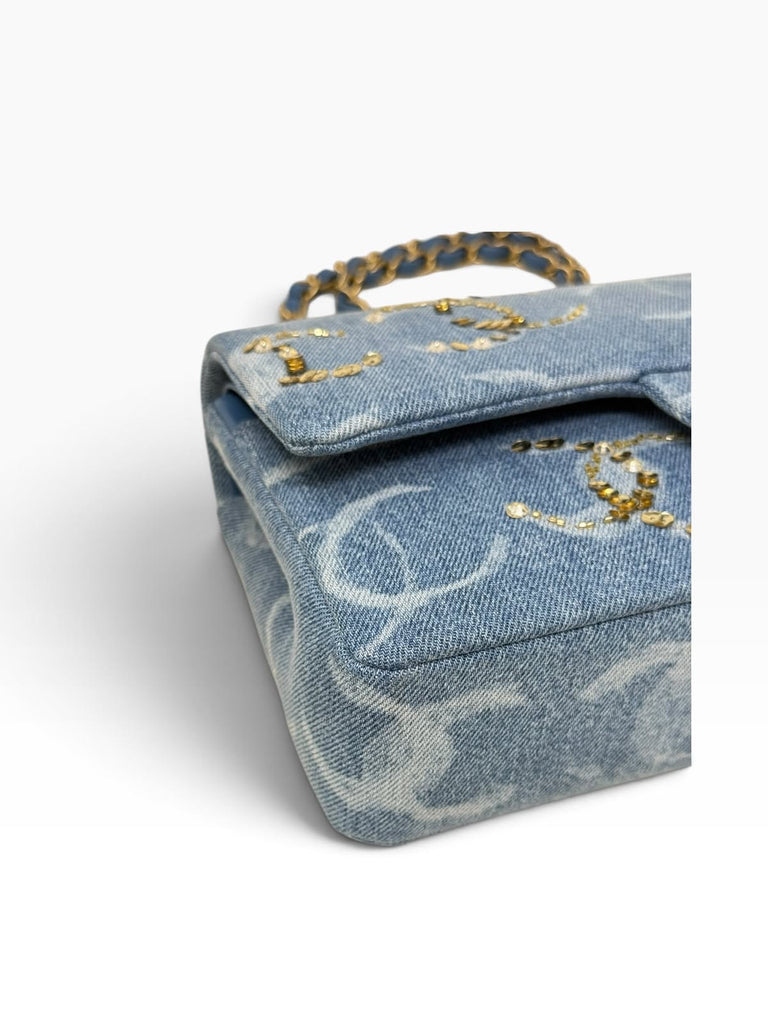 Double Flap Mediana Denim