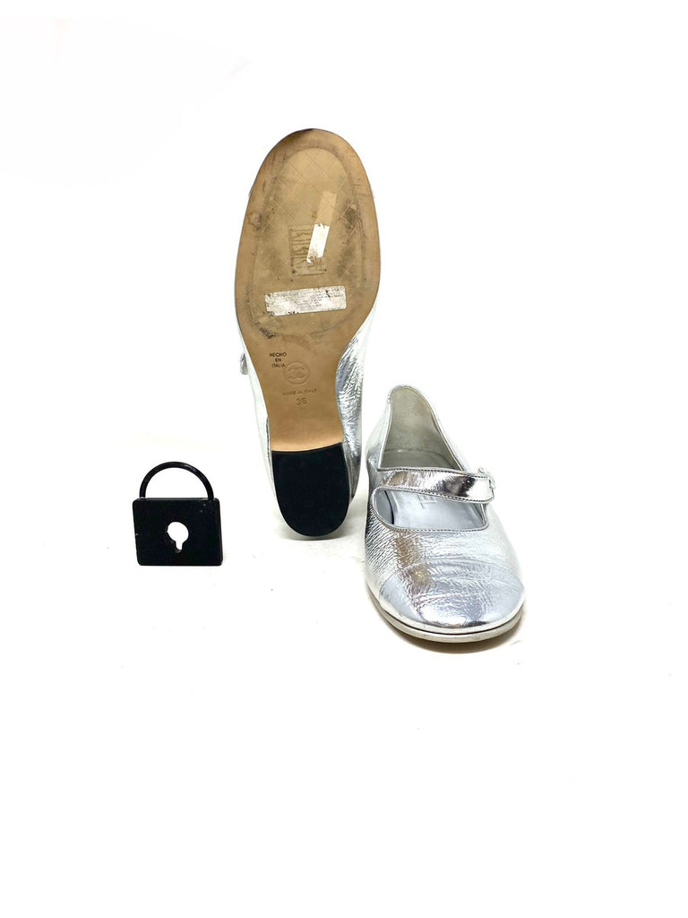 Chanel Ballerinas Plata T36