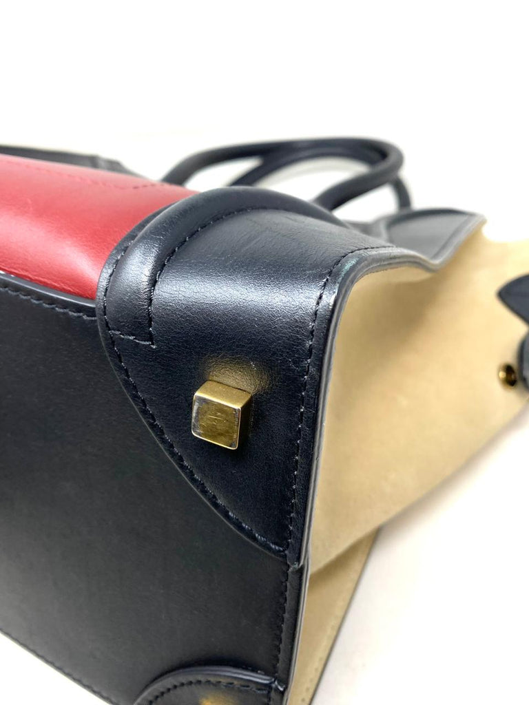Céline Mini Luggage Tricolor