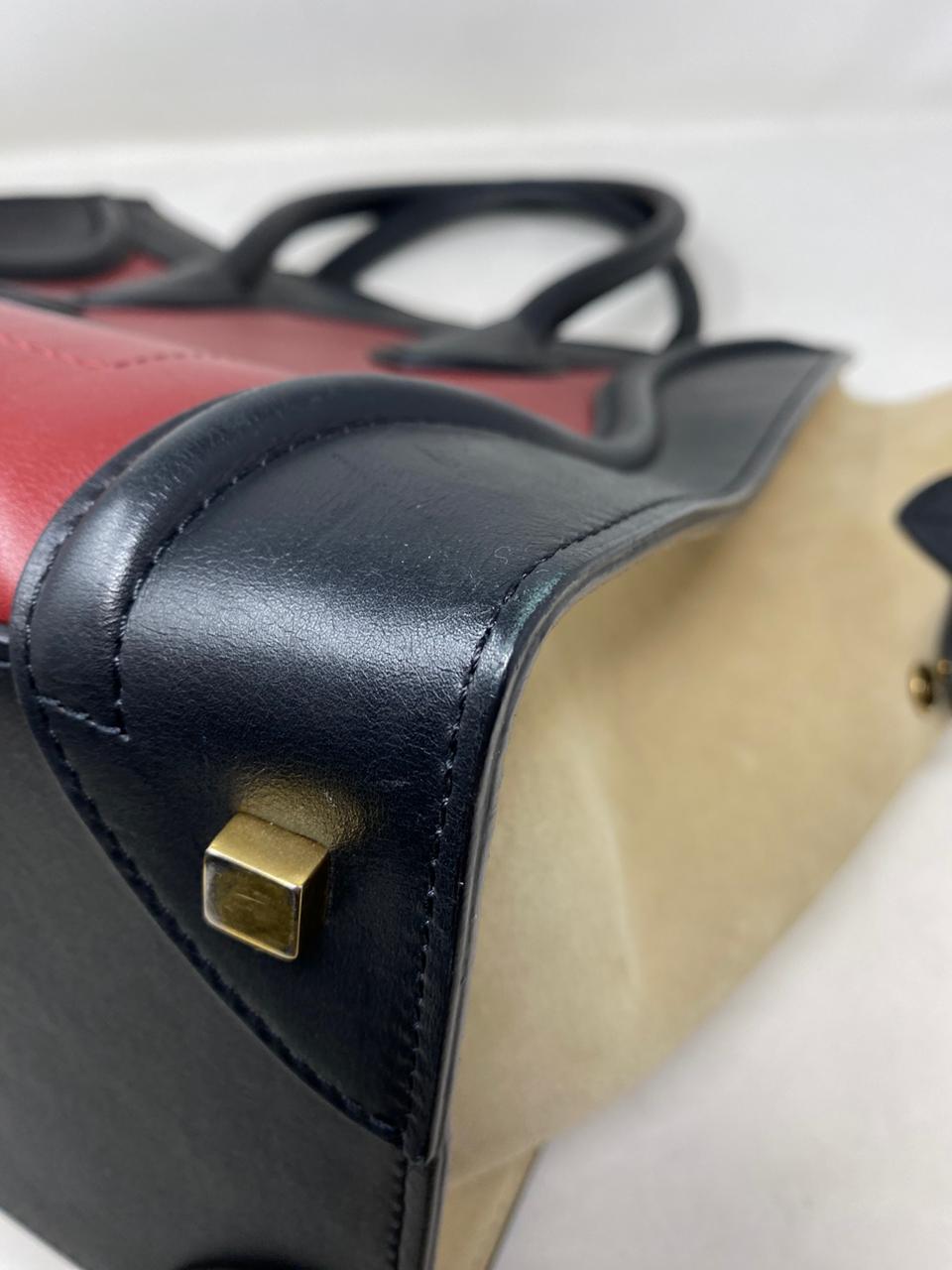 Céline Mini Luggage Tricolor